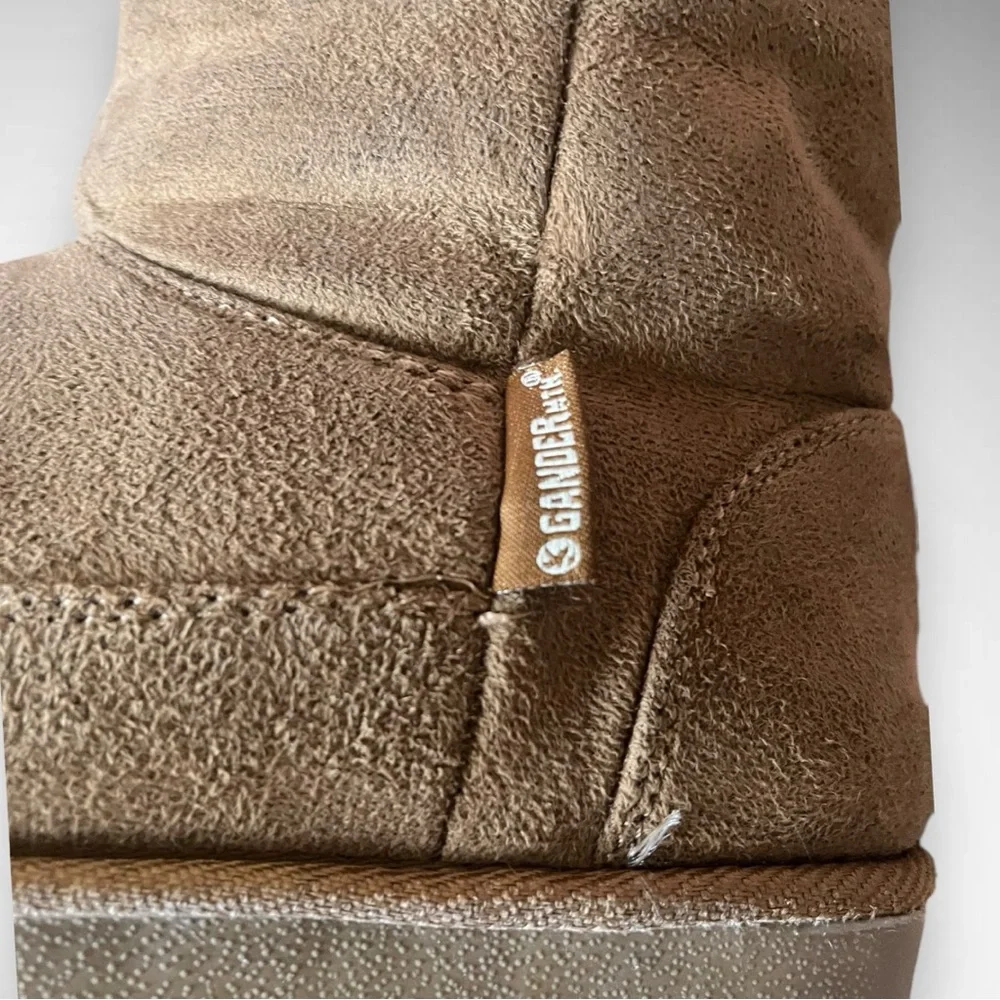GANDER‎ MOUNTAIN Women's Tan Faux Suede Faux Fur Boots Size 6 | EUC